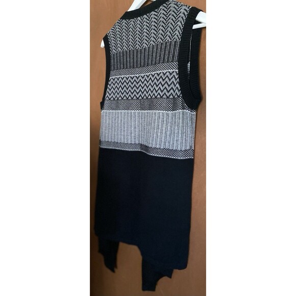 BANANA REPUBLIC Cardigan Sweater Open Front Sleeveless Long Women XS S Black - Picture 4 of 10